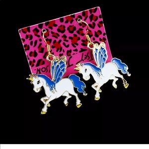 Blue and White Unicorn 🦄 Earrings